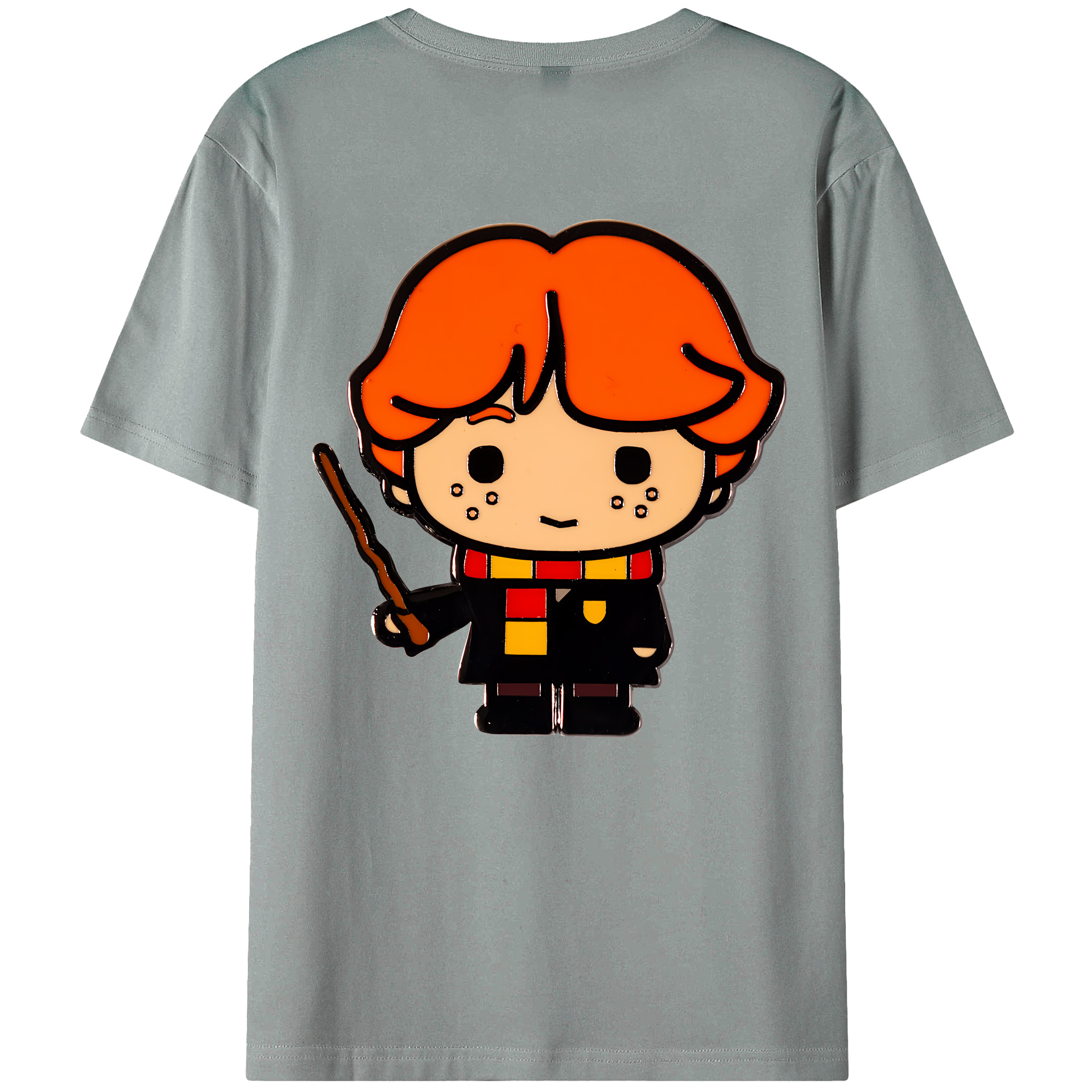 （画像用） Harry Potter ハリー・ポッターシリーズ 綿100％ メンズ半袖Tシャツ（バックプリント） 通気性